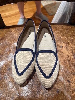 Birdies Creme Pointed Toe Quilted-Insole Flats
